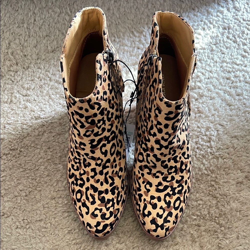 Cheetah Print Ankle Boots